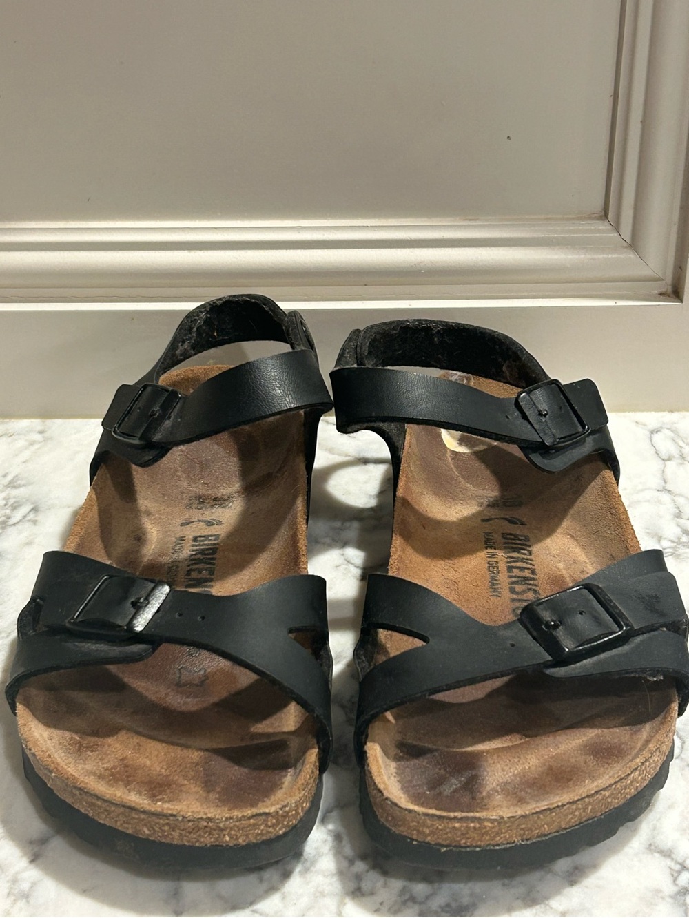 Black Rio Birkenstocks Sz 38 Size 7 - Picture 3 of 8